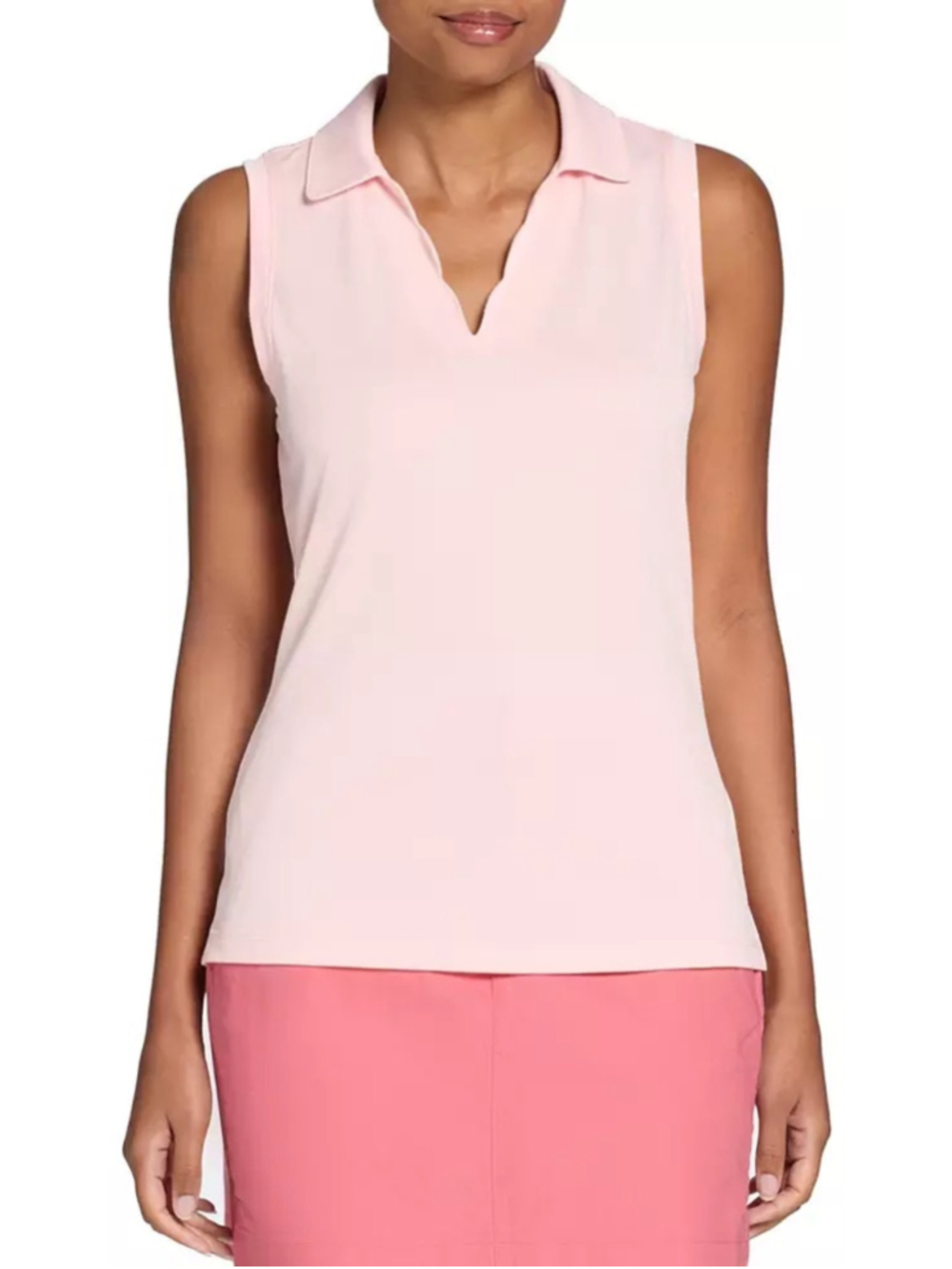 Women's Walter Hagen scalloped Neck Sleeveless Tank Top XXL Pink